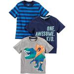 T-shirts à imprimés bleu marine à rayures à motif USA lot de 3 Taille 3 mois look fashion pour garçon de la boutique en ligne Amazon.fr 
