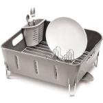 simplehuman KT1106 égouttoir à vaisselle compact pour cuisine, plastique gris