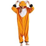 Pyjamas combinaisons orange à motif animaux Taille M look fashion en promo 