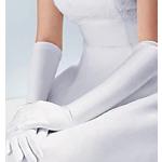 Gants de mariage blancs en satin look fashion pour femme 