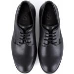 Chaussures oxford de mariage Sirri noires en cuir synthétique respirantes à lacets Pointure 39 look casual pour garçon 