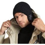 Cagoule d'hiver en tricot à visière épaisse et chaude pour homme, chapeau d' hiver en peluche, protège-oreilles pour cyclisme en plein air, masque de  Ski