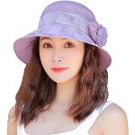 Chapeaux de mariage de printemps violets en polyester 58 cm Taille 3 XL look fashion pour femme 