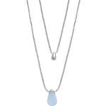 Skagen Bijouterie, Sea Glass Blue Glass Pendant Necklace en silver - Collierpour dames