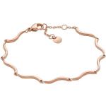 Bracelets SKAGEN dorés en acier finition polie en or rose look fashion pour femme 