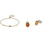 Skagen - Bracelet station pour femmes Sea Glass clous d'oreilles Honey Glass