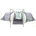 Skandika Tente dôme Bern | Tente de Camping 4 Personnes avec Toit panoramique, 2 cabines de Couchage, Sol baquet, Hauteur 2 m, étanche, Colonne d'eau 4000 mm | Tente familiale de Plein air, Camping