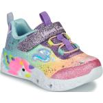 Baskets Skechers multicolores à motif licornes lumineuses avec un talon jusqu'à 3cm look casual pour enfant 