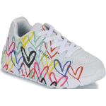 Baskets à lacets Skechers Uno blanches en fibre synthétique Pointure 39 avec un talon jusqu'à 3cm look casual pour enfant 
