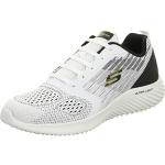 Chaussures de sport Skechers Bounder blanches en fil filet légères Pointure 43 look fashion pour homme en promo 