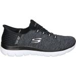 Chaussures de sport Skechers noires Pointure 41 avec un talon jusqu'à 3cm pour femme en promo 
