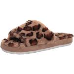 Chaussons Skechers marron clair à effet léopard en fausse fourrure Pointure 36 look fashion pour femme 