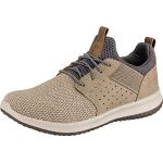Skechers Homme Delson Camben Baskets, Taupe Mesh W Synthetic, 48.5 EU