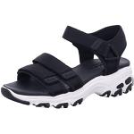 Sandales compensées Skechers D'Lites noires Pointure 36 look fashion pour femme en promo 