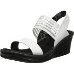 Sandales compensées Skechers blanches en tissu Pointure 41 look fashion pour femme 