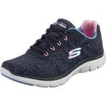 Chaussures de sport Skechers Flex Appeal 4.0 bleu marine Pointure 42 look fashion pour femme en promo 