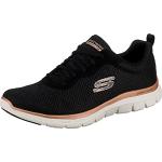 Chaussures de sport Skechers Flex Appeal 4.0 noires en tissu Pointure 40 look fashion pour femme en promo 