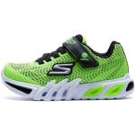 Chaussures de sport Skechers Flex-Glow vert lime en tissu Pointure 36 avec un talon jusqu'à 3cm look fashion pour garçon en promo 