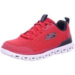 Chaussures de sport Skechers Glide-Step rouges lavable en machine look fashion pour homme en promo 