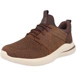 Skechers Homme Delson 3.0-Cicada Tricot Bungee Lace Slip on, Marron, 40 EU Large