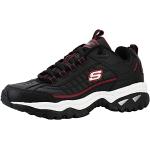 Skechers Men's Energy Afterburn Lace-Up Black/Silver/Red Sneaker 10.5 W US