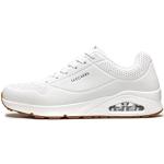 Chaussures de sport Skechers Uno blanches look fashion pour homme en promo 