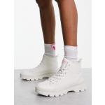 Baskets montantes Skechers Roadies blanches en toile à lacets Pointure 40 look casual pour femme en promo 