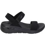 Sandales Skechers noires Pointure 41 avec un talon jusqu'à 3cm pour femme en promo 