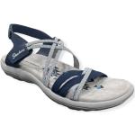 Sandales Skechers Reggae bleu marine avec un talon jusqu'à 3cm pour femme 