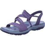 Sandales Skechers violettes avec un talon jusqu'à 3cm pour femme 