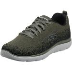 Baskets basses Skechers Summits vertes look casual pour homme 