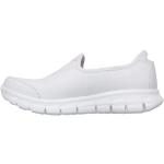 Chaussures de travail  Skechers blanches anti glisse à élastiques Pointure 38 look casual pour femme en promo 