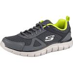Chaussures de running Skechers grises en tissu Pointure 43 look fashion pour homme en promo 