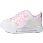 Skechers Twinkle Toes Baskets, White Synthetic/Pink Trim, 43 EU