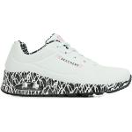 Baskets à lacets Skechers Uno blanches en fibre synthétique à lacets Pointure 40 look casual pour femme 