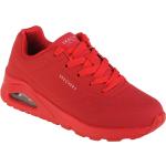 Chaussures Skechers Uno rouges en cuir synthétique en cuir look fashion pour femme 