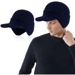 Bonnets casquette bleu marine en polaire à motif canards look fashion pour homme 