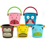 Skip Hop Zoo Stack and Pour Buckets, 5 Count (Pack of 1)