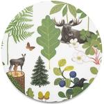 Dessous de plat design verts à motif animaux scandinaves 
