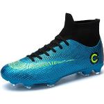 Skwu Chaussures de Football pour Hommes Haut en Cuir Long Ongles en Plastique Grande Taille Chaussures de Sport Couleur 1 43