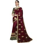 Robes en soie de mariage rouge bordeaux imprimé Indien Taille M look fashion pour femme 
