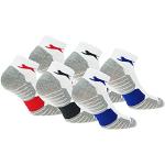 Slazenger 6 paires de chaussettes de sport Sneaker homme, fabrication Piquet, excellente qualité de coton peigné (Blanc multicolore, 43-46)