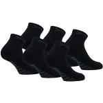 Slazenger 6 paires de chaussettes Quarter homme, hauteur au dessus de la cheville, semelle intérieure éponge, excellente qualité de coton peigné (Noir-Gris, 43-46)