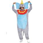 SLDAGe Costumes De Cosplay pour Adultes, Vêtements De Nuit Chauds Unisexes Homewear Bleu Dumbo Pyjama en Flanelle Animale,S