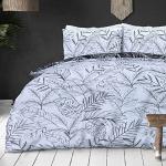Linge de lit blanc tropical à motif palmier moderne 