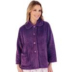 Robes de chambre Slenderella violettes en peluche Taille XXL look fashion pour femme 