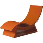 Chaises longues design Slide orange 