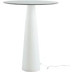 Tables hautes Slide blanches lumineuses 