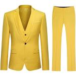 Vestes de costume de mariage jaunes Taille L look fashion pour homme 