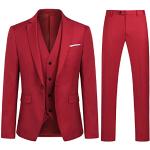 Vestes de costume de mariage rouges Taille XL look fashion pour homme 